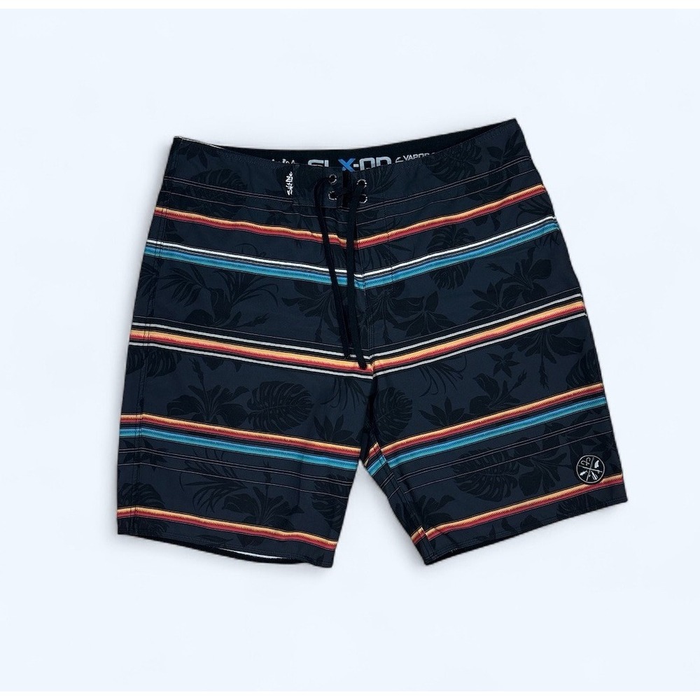 SALT LIFE BOARD SHORTS SIZE 34 MULTICOLORED STRIPED‎